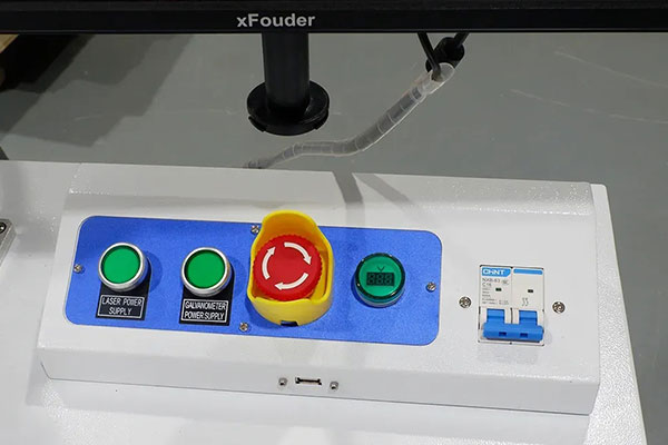 Laser marking machine control panel